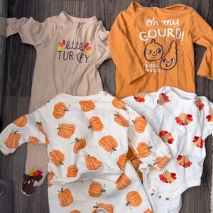Bundle of 6-12 month outfits Thanksgiving/Fall. 5 items